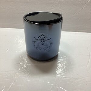 Starbucks silver blue mini tumbler with lid